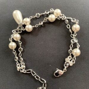 Swarovski bracelet Womens crystal silver sterling pearls Womens